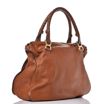 Chloe Calfskin Large Marcie Satchel Tan 3 of 7