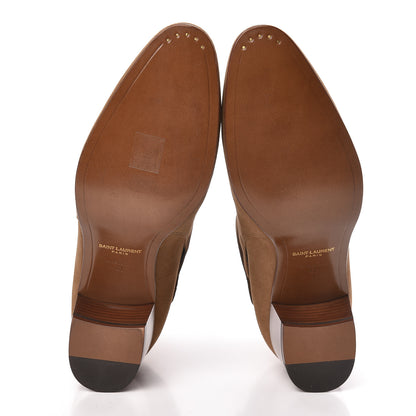 Saint Laurent Suede Womens Blake Ankle Boots 41 New Sigaro 5 of 10