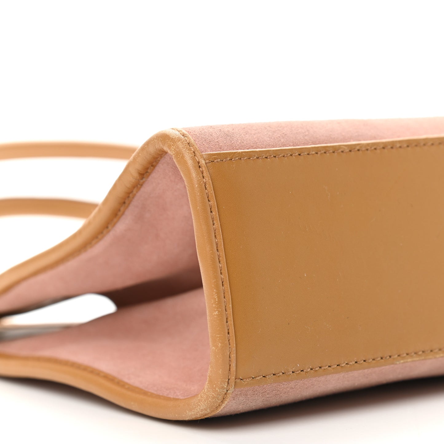 Suede Bardot Shoulder Bag Pink