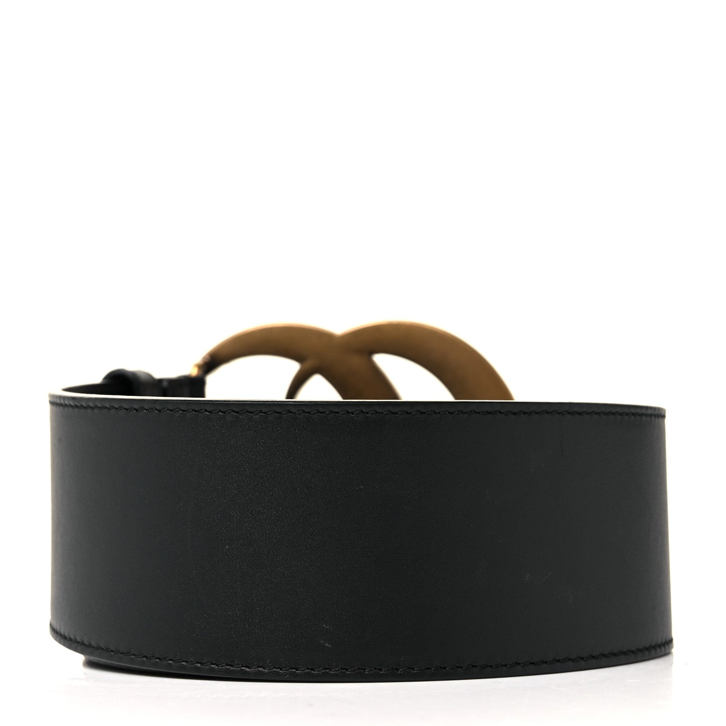 Calfskin Crystal Double G 55mm Belt 85 34 Black