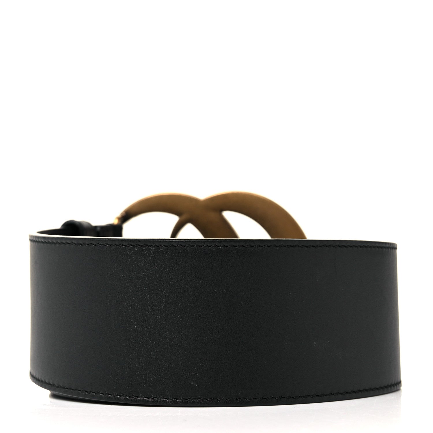 Gucci Calfskin Crystal Double G 55mm Belt 85 34 Black 2 of 5