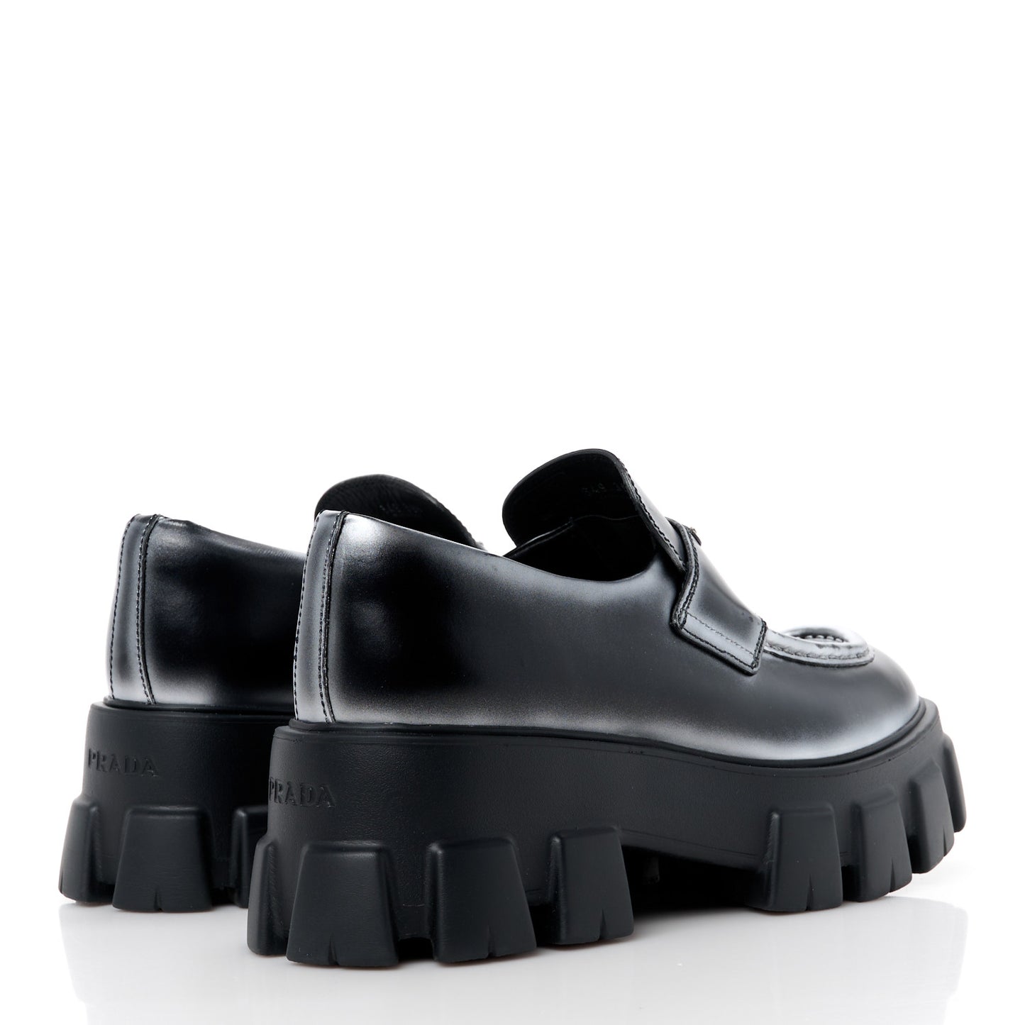 Spazzolato Rois Triangle Monolith 55mm Loafers 39.5 Black Argento