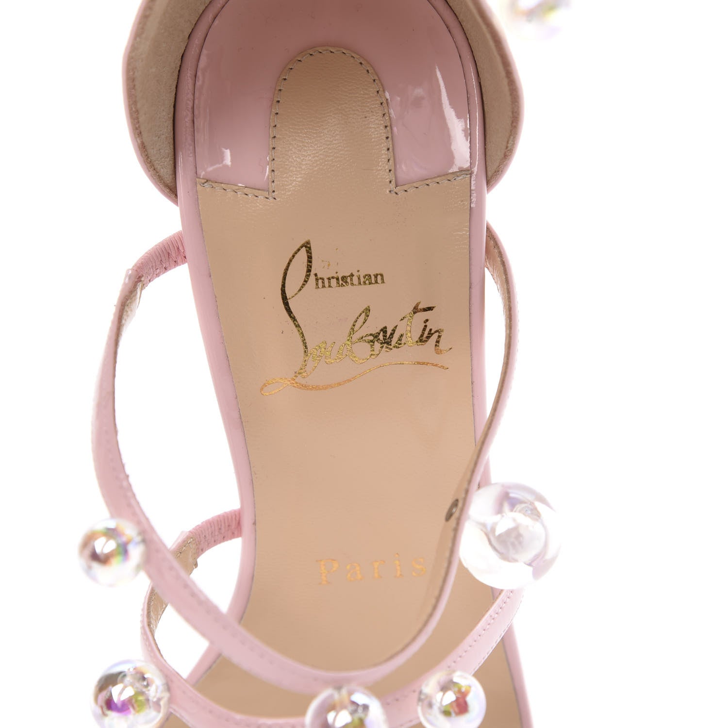 Christian Louboutin Patent Atonana 100 Sandals 37.5 Pompadour 7 of 8