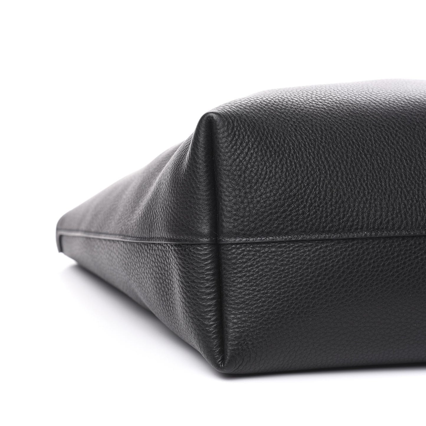 Vitello Daino Etiquette Shopping Bag Black