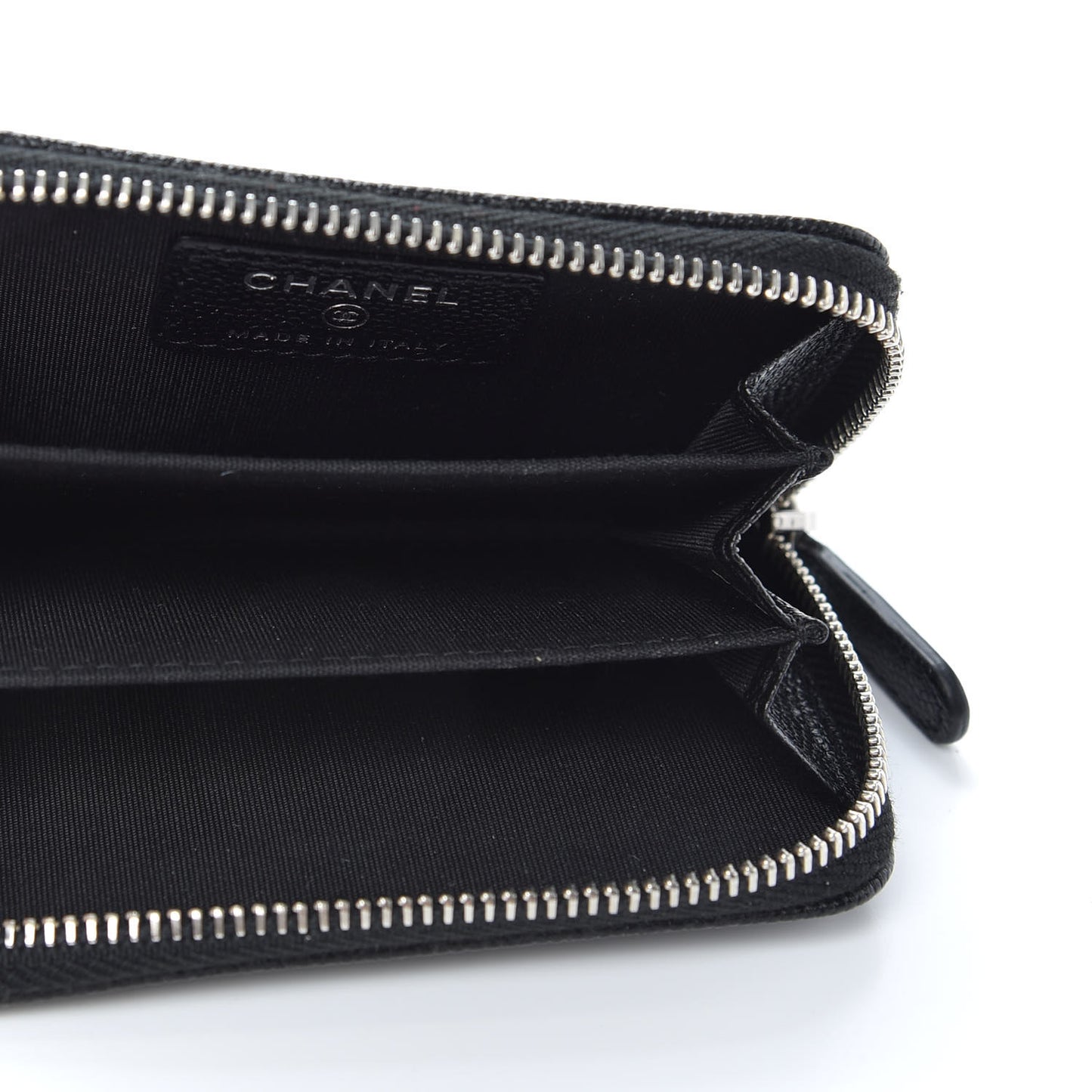 Caviar CC Small Zip Around Coin Purse Black Blue Green