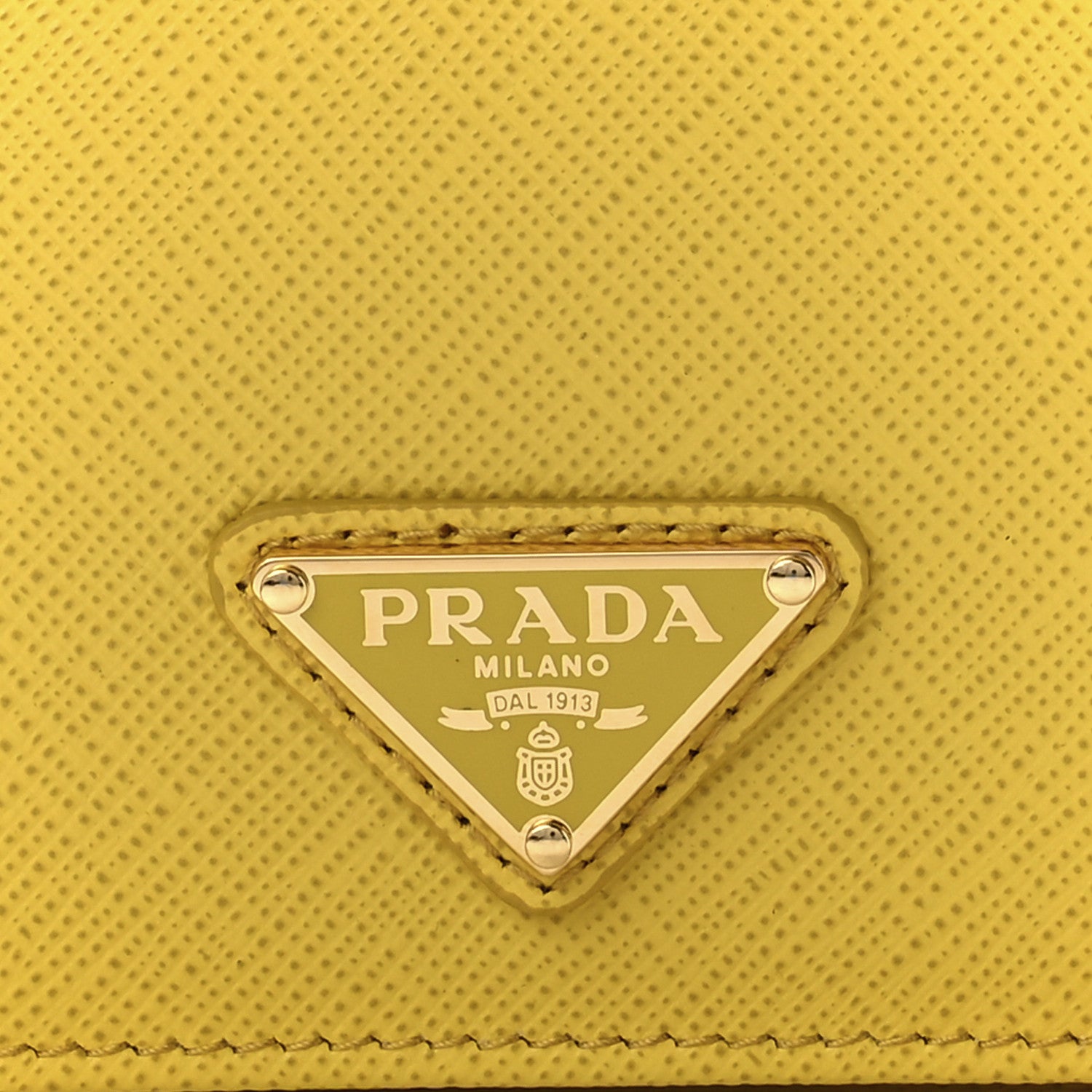 Prada Saffiano Small Wallet Sunny Yellow 7 of 11
