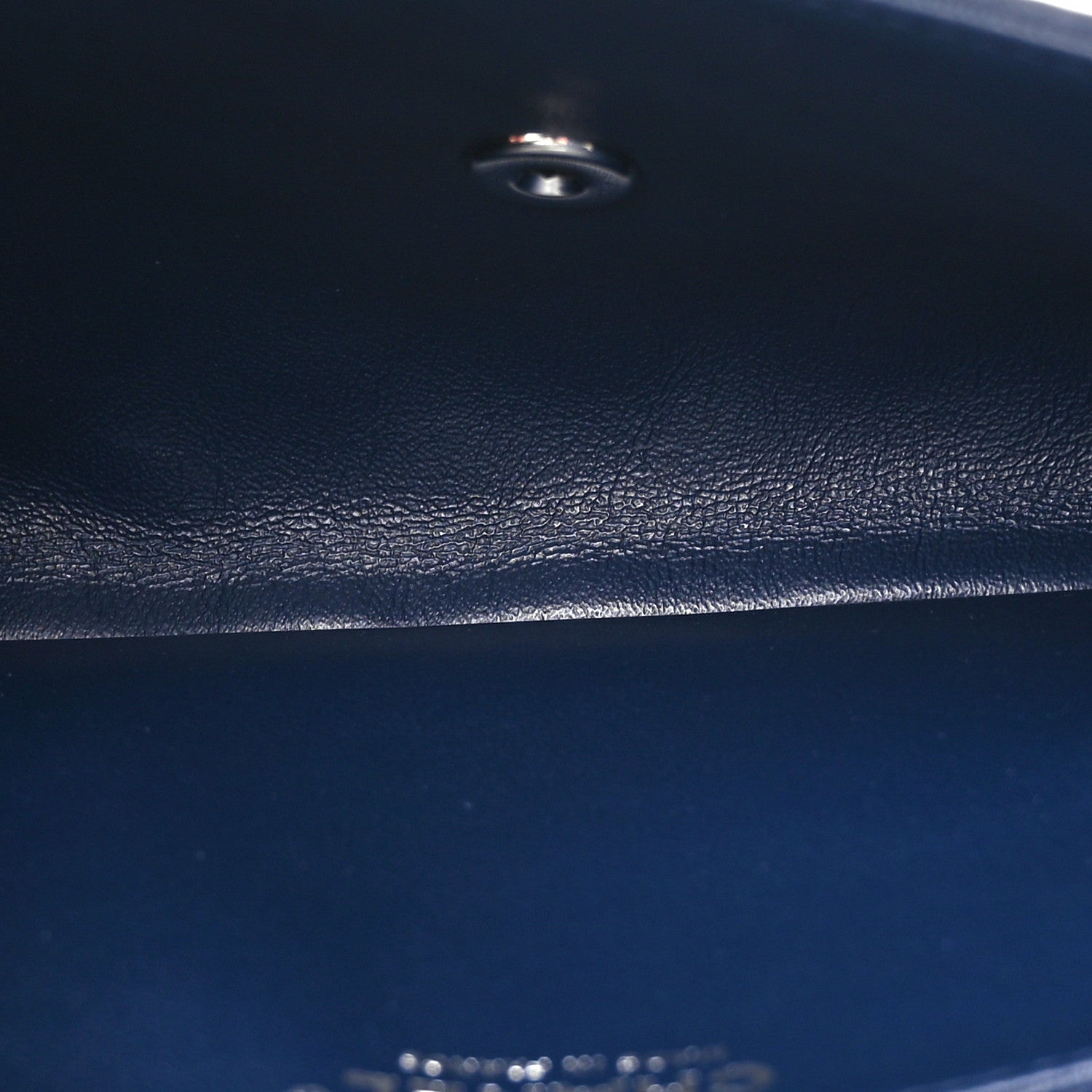 Chanel Lambskin Quilted Clutch Flap Blue 5 of 8