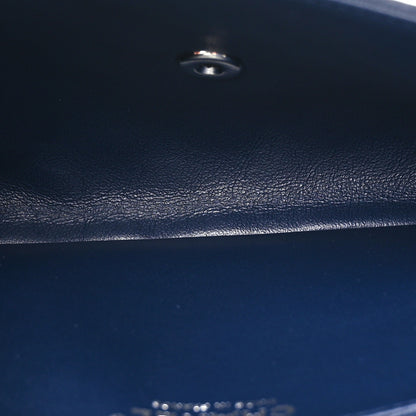 Chanel Lambskin Quilted Clutch Flap Blue 5 of 8