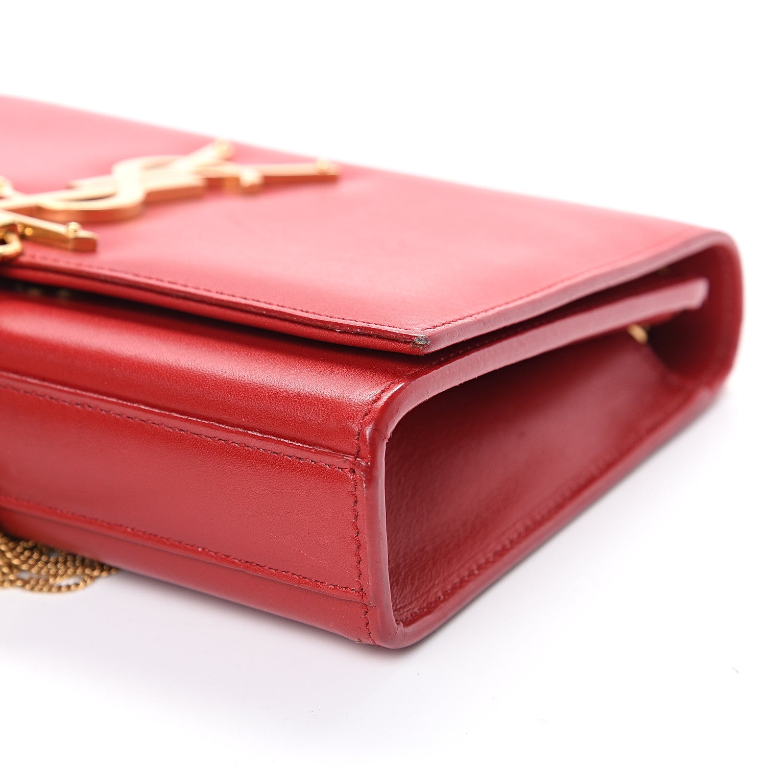 Saint Laurent Calfskin Small Classic Monogram Kate Tassel Satchel Red 8 of 12