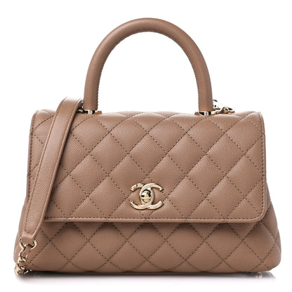 Chanel Caviar Quilted Mini Coco Handle Flap Brown 1 of 12