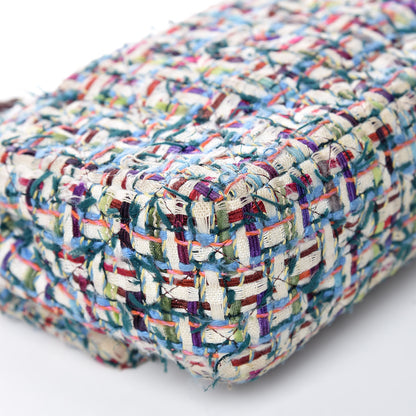 Chanel Tweed Quilted Medium Double Flap Multicolor 15 of 17