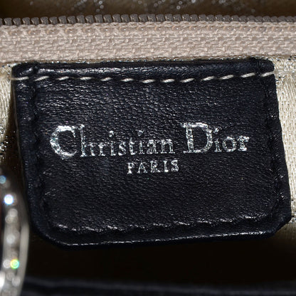 Christian Dior Satin Swarovski Crystal Cannage Mini Lady Dior Black 7 of 8