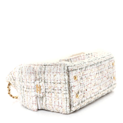 Chanel Wool Tweed Small Chanel 25 Handbag Ecru Gold Red Khaki Multicolor 4 of 12