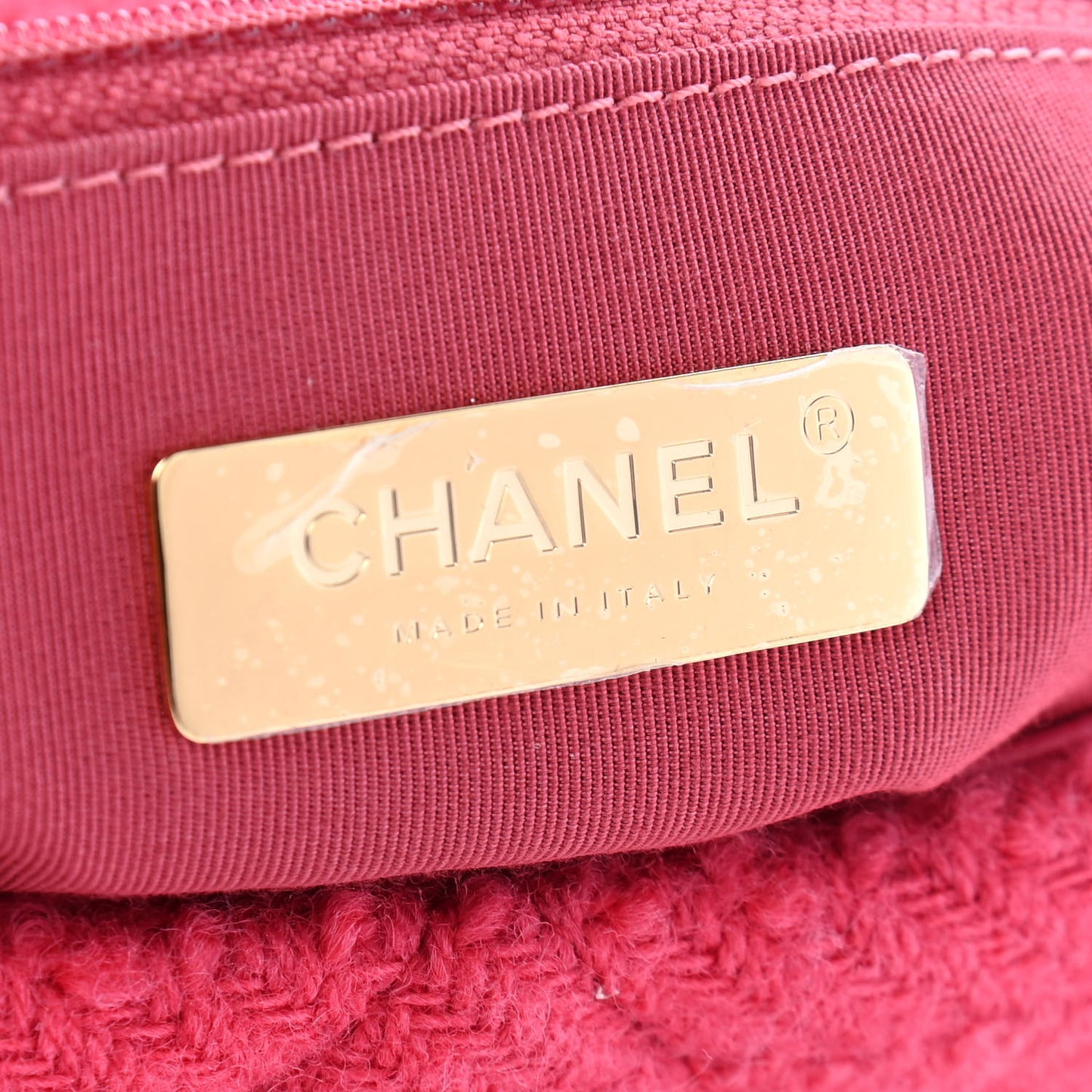 Tweed Quilted Large Chanel 19 Flap Pink