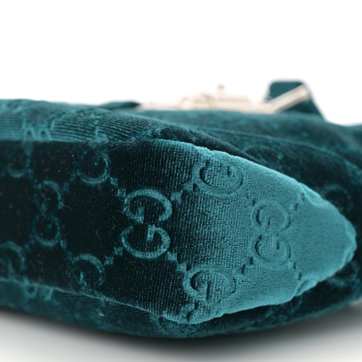 New Velvet Ashmir GG Monogram Small Jackie 1961 Hobo Velvet Peacock