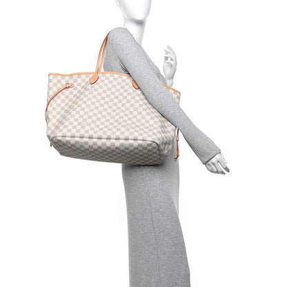 Louis Vuitton Damier Azur Neo Neverfull GM Rose Ballerine 2 of 14