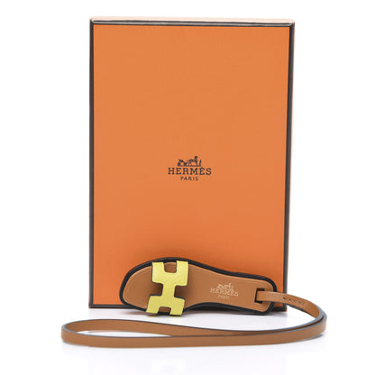 Hermes Epsom Butler Calfskin Hunter Oran Nano Bag Charm Lime 5 of 5