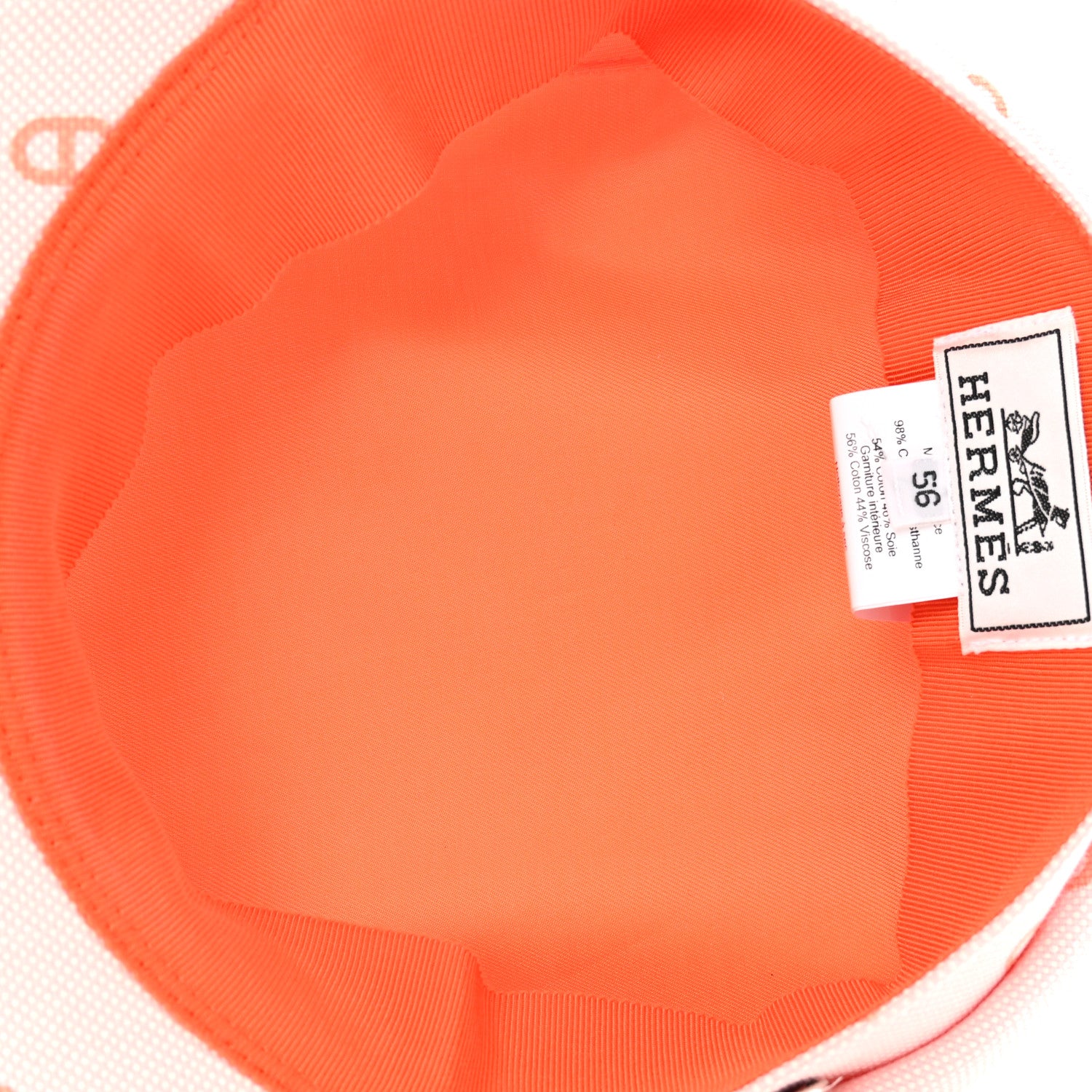 Hermes Canvas Womens Vauban Chaine d'Ancre Cap 56 Rose Pop 6 of 9