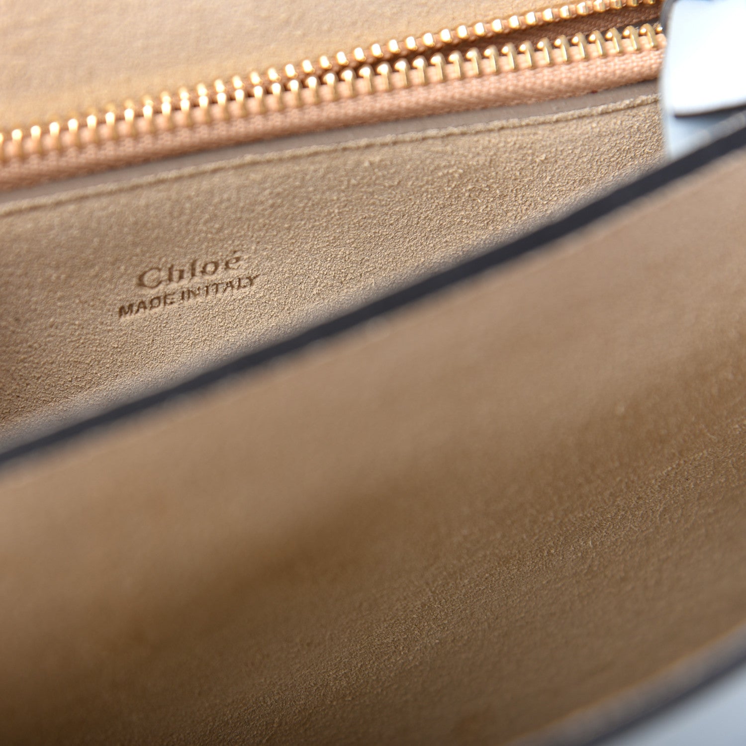 Chloe Suede Calfskin Medium Faye Shoulder Bag Cloudy Blue 8 of 9