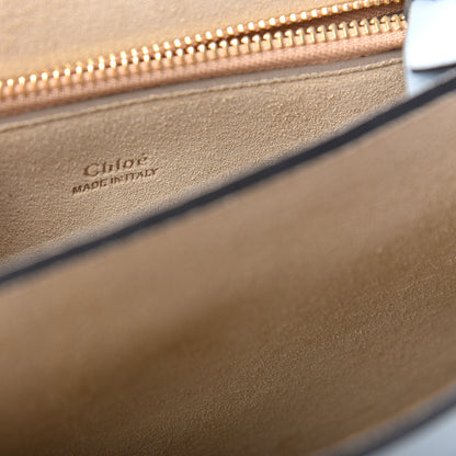 Chloe Suede Calfskin Medium Faye Shoulder Bag Cloudy Blue 8 of 9