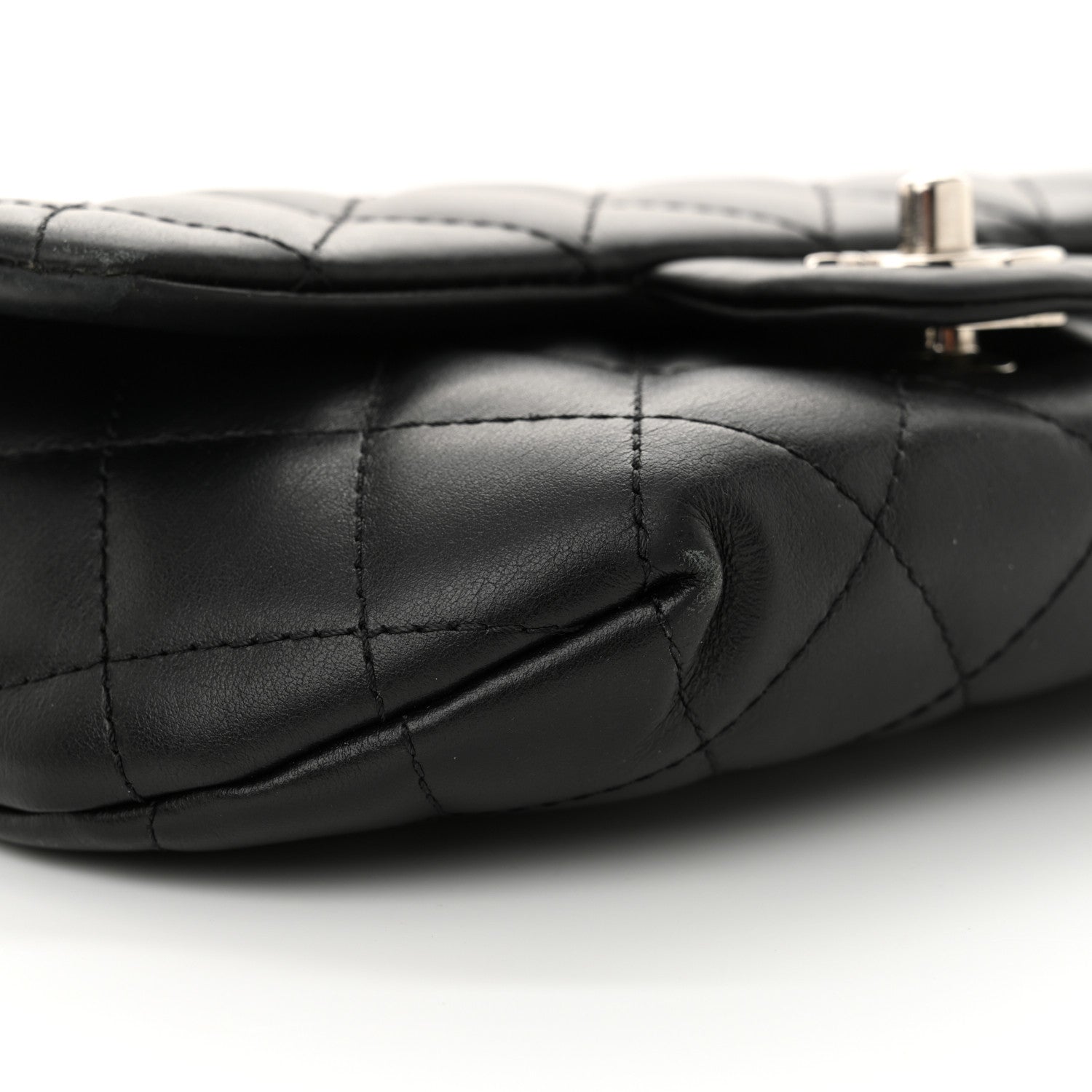 Chanel Calfskin Quilted CC Uniform Flap Belt Bag Black 10 of 14