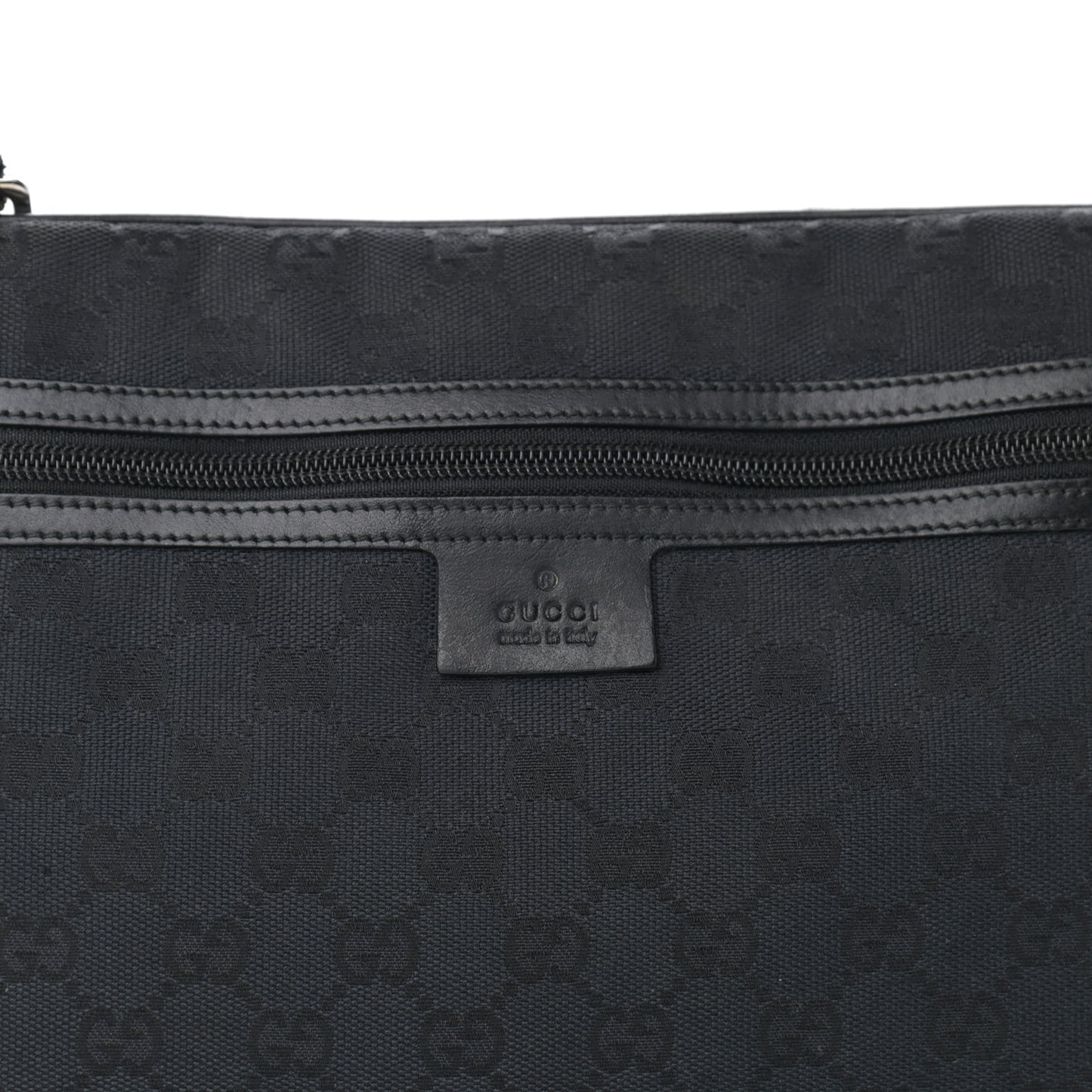Monogram Flat Messenger Bag Black