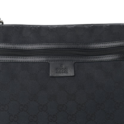 Gucci Monogram Flat Messenger Bag Black 7 of 9