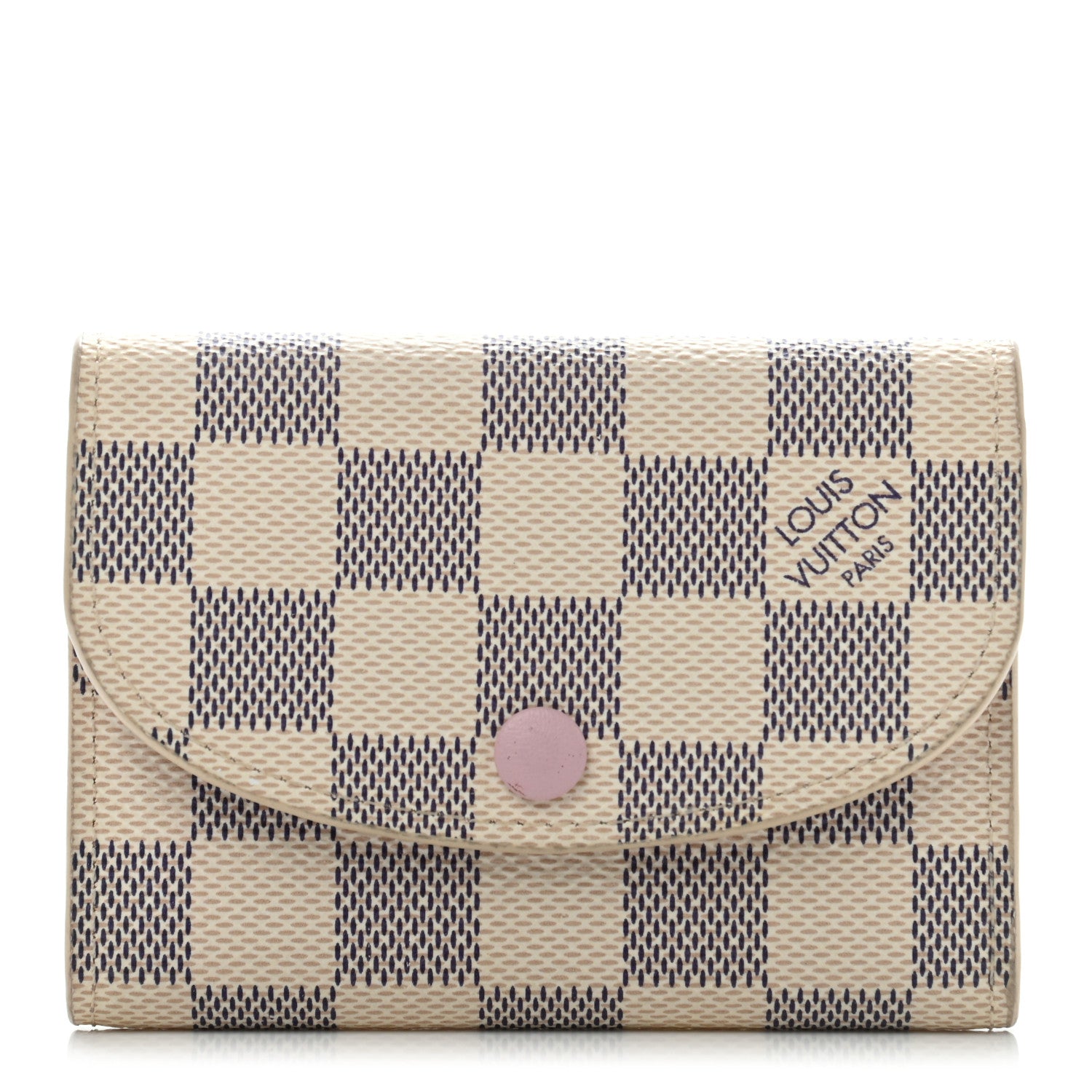 Louis Vuitton Damier Azur Rosalie Coin Purse Rose Ballerine 1 of 8