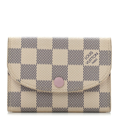 Louis Vuitton Damier Azur Rosalie Coin Purse Rose Ballerine 1 of 8