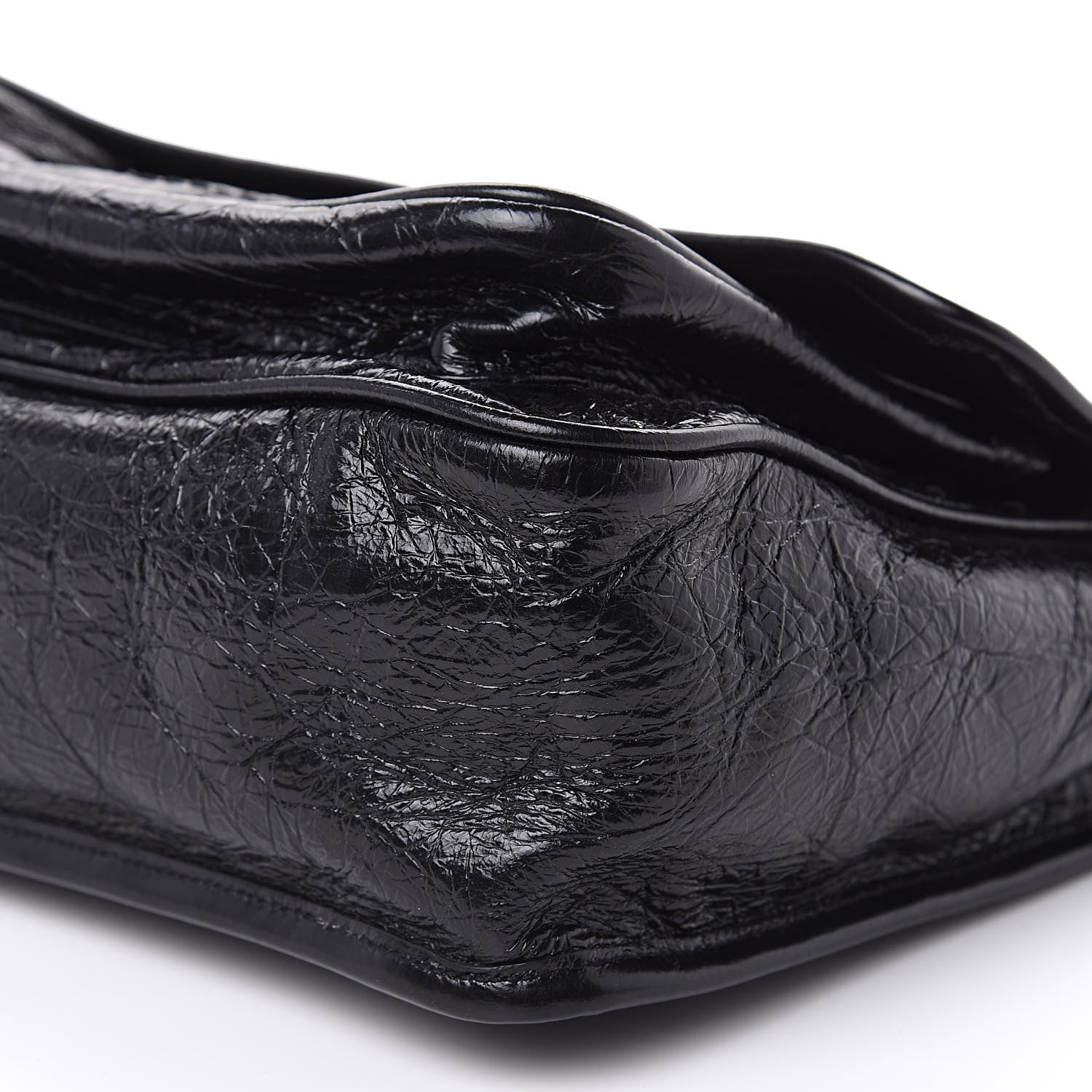 Saint Laurent Crinkled Calfskin Matelasse Monogram Medium Niki Chain Satchel Black 10 of 10