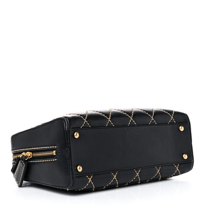Chanel Calfskin Contrast Stitch Surpique Bowler Black 5 of 16