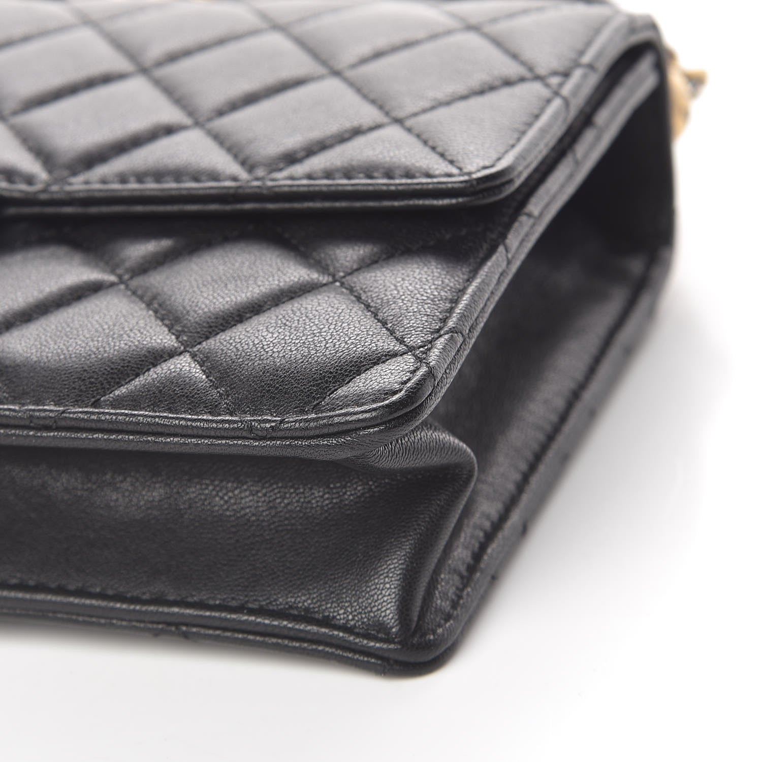 Chanel Lambskin Quilted Small Chic Pearls Flap Black 10 of 11