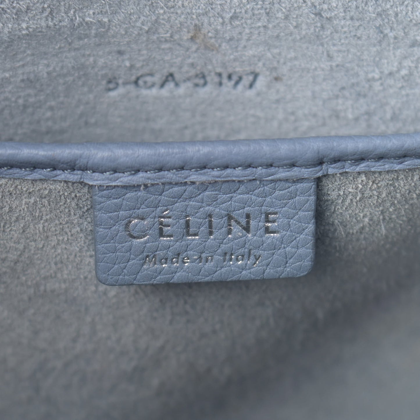 Drummed Calfskin Nano Luggage Blue