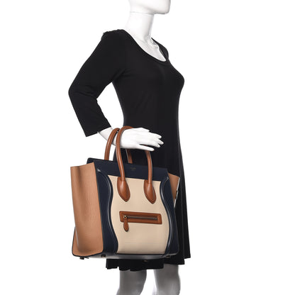 Celine Smooth Calfskin Mini Tri-Color Luggage Brown 2 of 10