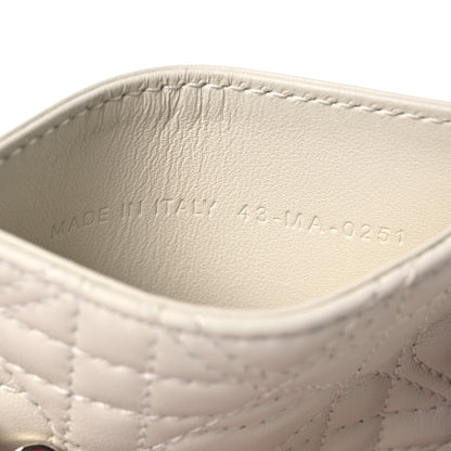 Christian Dior Lambskin Cannage DiorAmour Lady Dior Card Holder White 7 of 12