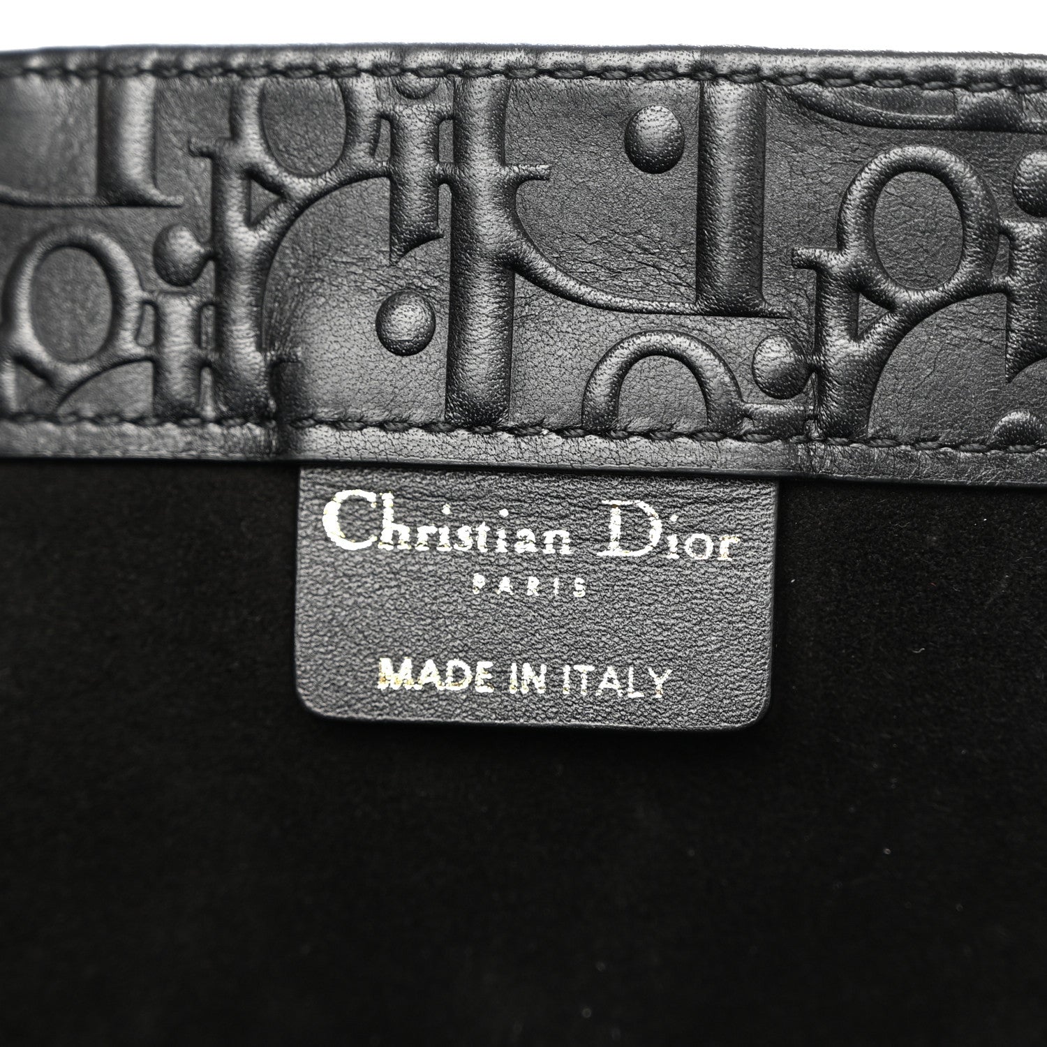 Christian Dior Oblique Calfskin Embossed Large Book Tote Black 6 of 11