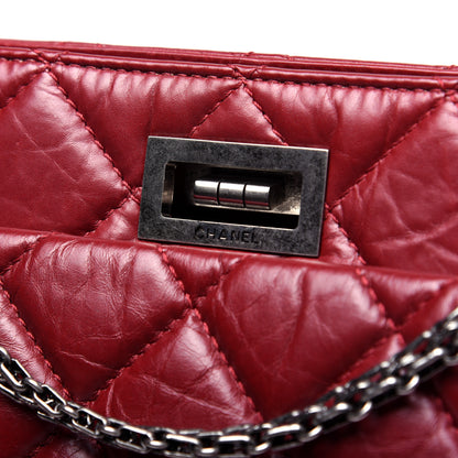 Chanel Aged Calfskin Quilted Reissue 2.55 Tote Red 11 of 14