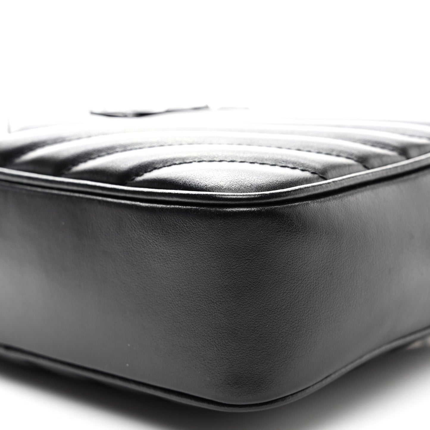 Calfskin Matelasse Monogram Monochrome Lou Camera Bag Black