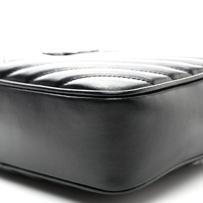 Saint Laurent Calfskin Matelasse Monogram Monochrome Lou Camera Bag Black 8 of 9