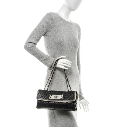 Chanel Lambskin East West Accordion Flap Black 2 of 10