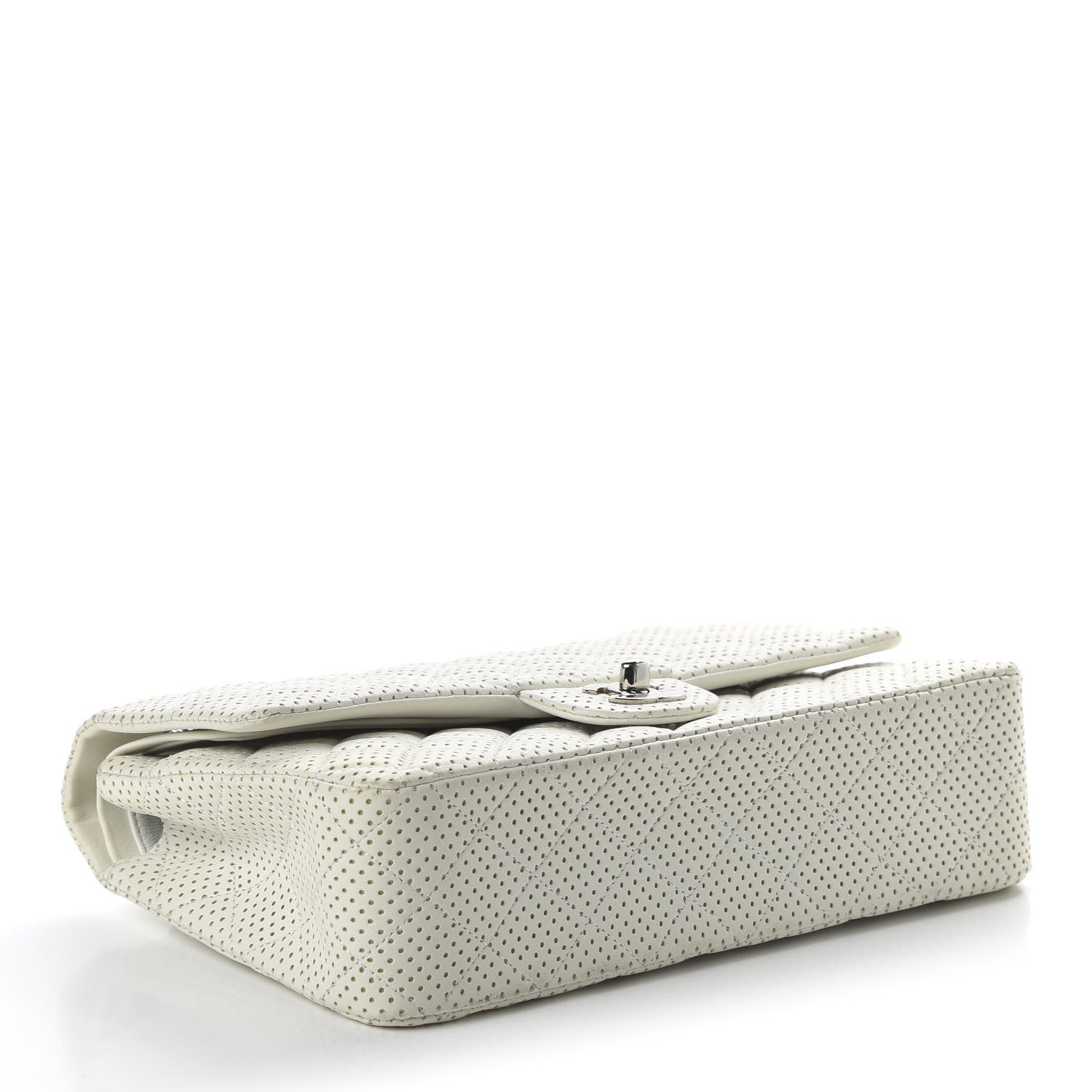 Chanel Lambskin Perforated Medium Double Flap White 3 of 10