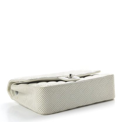 Chanel Lambskin Perforated Medium Double Flap White 3 of 10