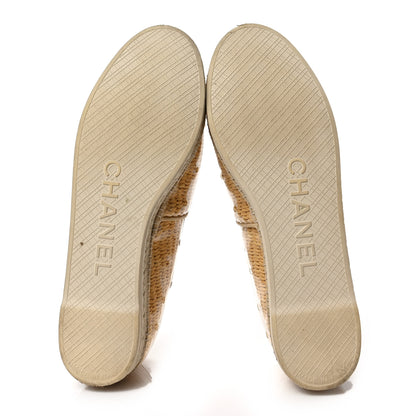 Chanel PVC Raffia CC Espadrilles 38 Beige 5 of 8