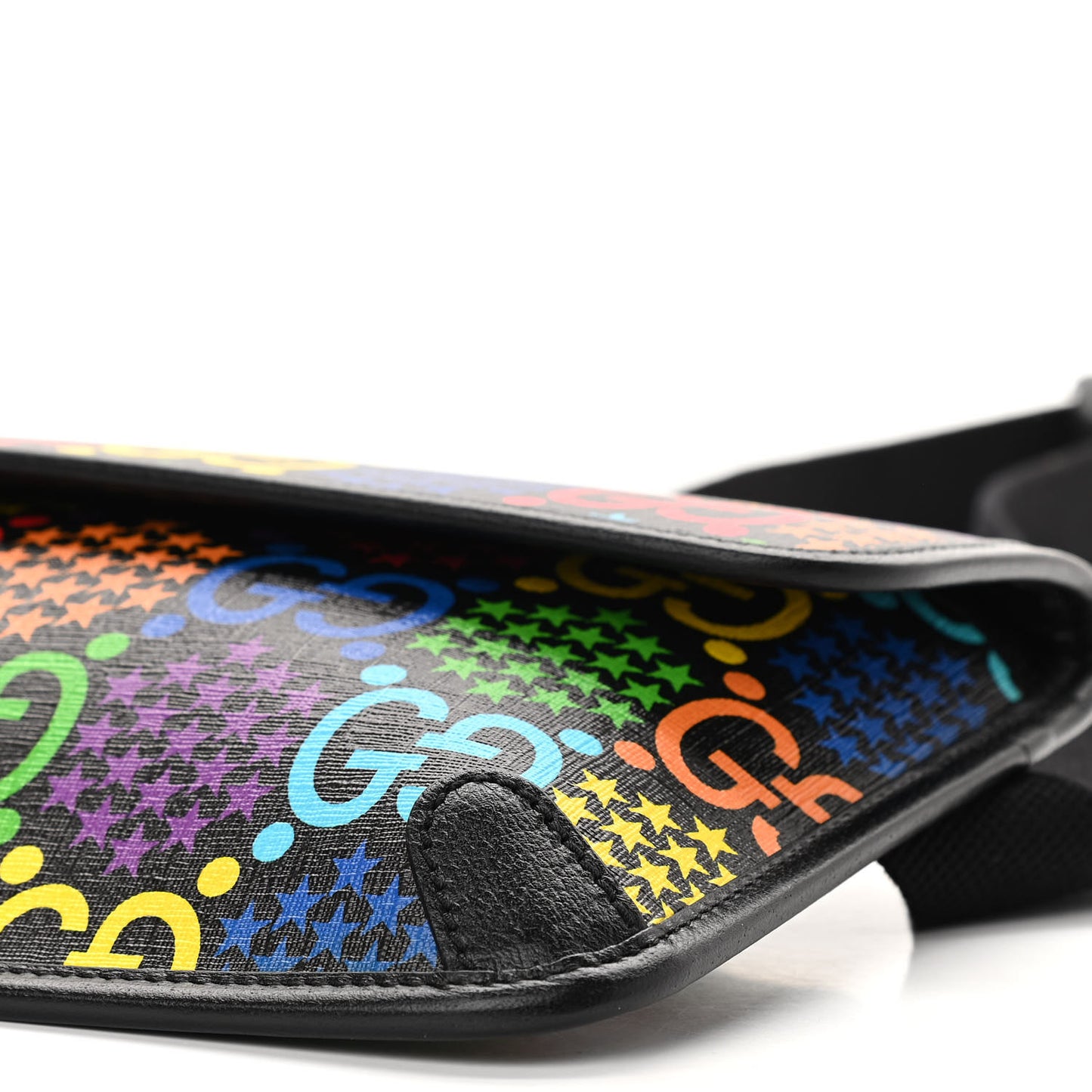 GG Supreme Monogram Psychedelic Slim Belt Bag Black