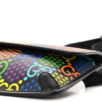 Gucci GG Supreme Monogram Psychedelic Slim Belt Bag Black 10 of 11