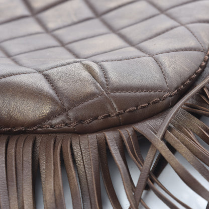 Chanel Calfskin Quilted Into The Fringe Hobo Brown 10 of 17