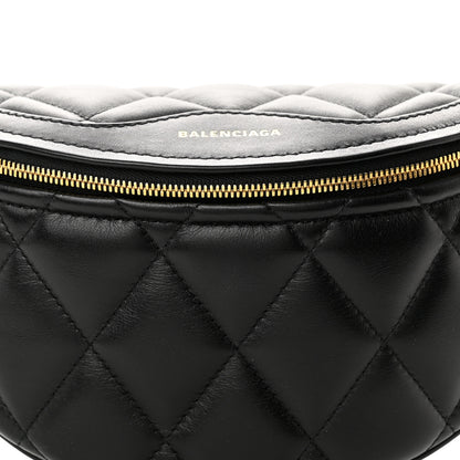 Balenciaga Calfskin Quilted XXS Souveniers Charms Belt Bag Black 7 of 9