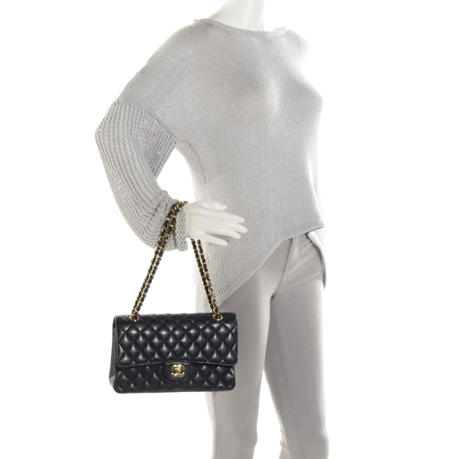 Chanel Caviar Quilted Medium Double Flap Black 4 of 8