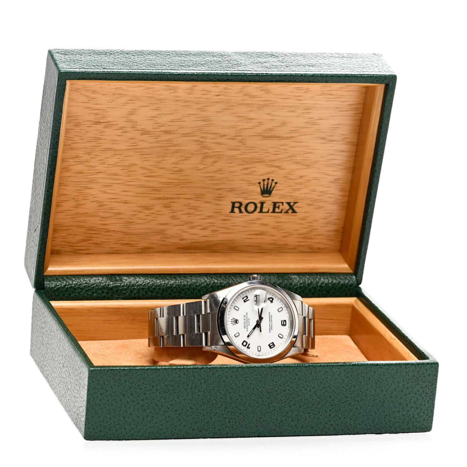 Rolex Stainless Steel 34mm Oyster Perpetual Date Watch White 15200 5 of 5