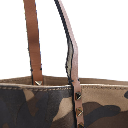 Valentino Garavani Canvas Camouflage Rockstud Reversible Tote 18 of 22